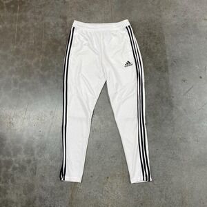 Adidas Track Pants White Three Striped Y2K Men's Medium